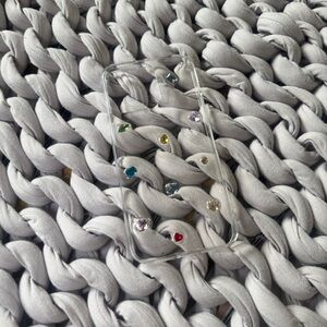 Clear iPhone 15 Pro Max Case with Colorful Gem Accents